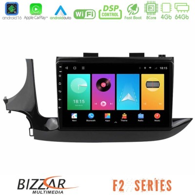 Bizzar F2 Series 8Core Android16 4+64GB  Opel Mokka 2016-2020 Navigation Multimedia Tablet 9