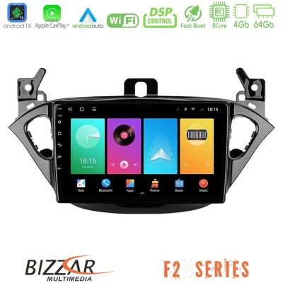 Bizzar F2 Series 8Core Android16 4+64GB  Opel Corsa E/Adam Navigation Multimedia Tablet 9