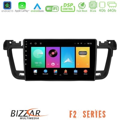 Bizzar F2 Series 8Core Android16 4+64GB  Peugeot 508 2010-2018 Navigation Multimedia Tablet 9