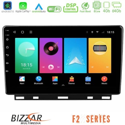 Bizzar F2 Series 8Core Android16 4+64GB  Renault Clio 5 2020-2024 Navigation Multimedia Tablet 9
