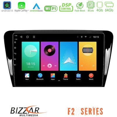 Bizzar F2 Series 8Core Android16 4+64GB  Skoda Octavia 7 Navigation Multimedia Tablet 10