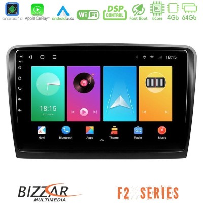Bizzar F2 Series 8Core Android16 4+64GB  Skoda Superb 2008-2015 Navigation Multimedia Tablet 10