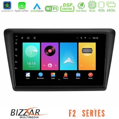 Bizzar F2 Series 8Core Android16 4+64GB  Skoda Rapid 2013-2017 Navigation Multimedia Tablet 9