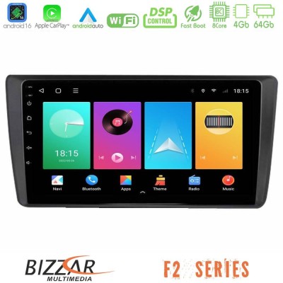 Bizzar F2 Series 8Core Android16 4+64GB  Skoda Octavia 2004-2012 Navigation Multimedia Tablet 9