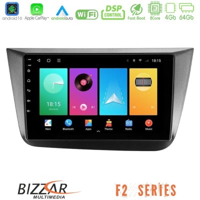 Bizzar F2 Series 8Core Android16 4+64GB  Seat Altea 2004-2015 Navigation Multimedia Tablet 9