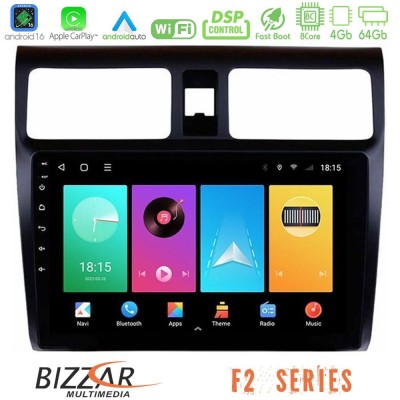 Bizzar F2 Series 8Core Android16 4+64GB  Suzuki Swift 2005-2010 Navigation Multimedia Tablet 10