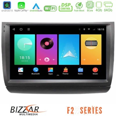 Bizzar F2 Series 8Core Android16 4+64GB  Toyota Prius 2004-2009 Navigation Multimedia Tablet 9