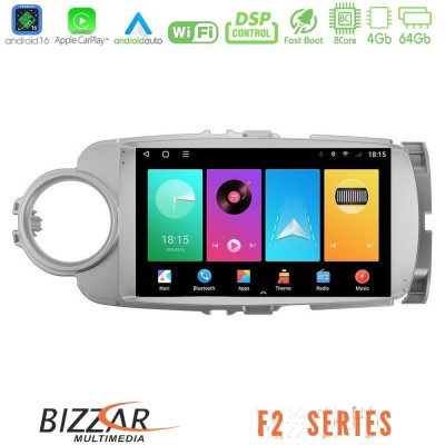 Bizzar F2 Series 8Core Android16 4+64GB  Toyota Yaris Navigation Multimedia Tablet 9