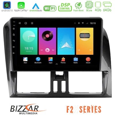 Bizzar F2 Series 8Core Android16 4+64GB  Volvo XC60 2009-2012 Navigation Multimedia Tablet 9