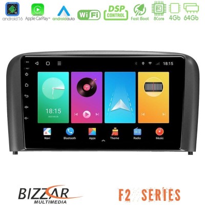 Bizzar F2 Series 8Core Android16 4+64GB  Volvo S80 1998-2006 Navigation Multimedia Tablet 9