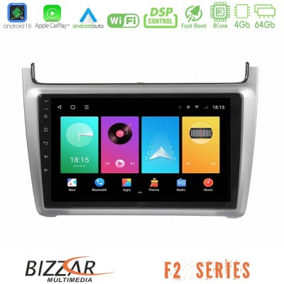 Bizzar F2 Series 8Core Android16 4+64GB  Vw Polo 2014-2017 Navigation Multimedia Tablet 9
