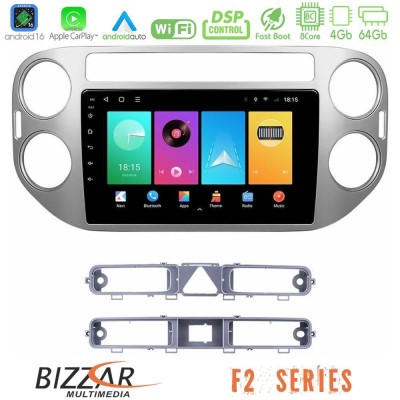 Bizzar F2 Series 8Core Android16 4+64GB  VW Tiguan Navigation Multimedia Tablet 9