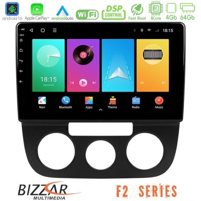 Bizzar F2 Series 8Core Android16 4+64GB  VW Jetta Navigation Multimedia Tablet 10