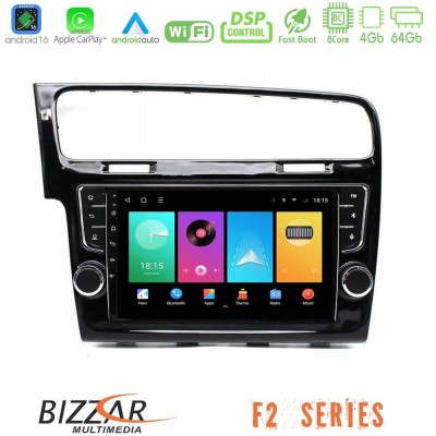 Bizzar F2 Series 8Core Android16 4+64GB  VW GOLF 7 Navigation Multimedia Tablet 9