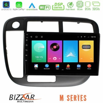 Bizzar M Series 8Core Android16 2+32GB Honda Civic 1995-2001 Navigation Multimedia Tablet 9