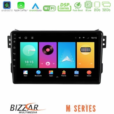 Bizzar M Series 8Core Android16 2+32GB  Suzuki Splash amp; Opel Agila 2008-2014 Navigation Multimedia Tablet 9