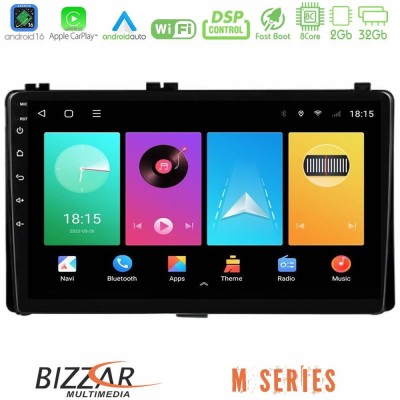 Bizzar M Series 8Core Android16 2+32GB  Toyota Corolla/Auris 2017-2019  Navigat-ion Multimedia Tablet 9