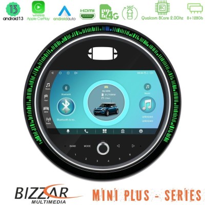 Bizzar OEM Mini Cooper F56 8core Android13 8+128GB Navigation Multimedia System 9
