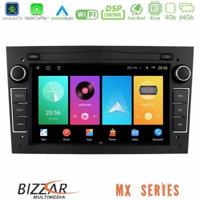 Bizzar MX Series Opel Astra/Corsa/Antara/Zafira 8core Android16 4+64GB Navigation Multimedia Deckless 7