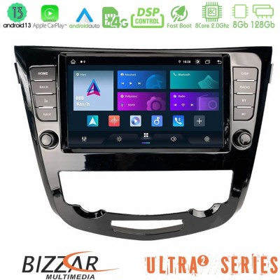 Bizzar Ultra Series Nissan Qashqai J11 (AUTO A/C) 8core Android13 8+128GB Navigation Multimedia Tablet 9