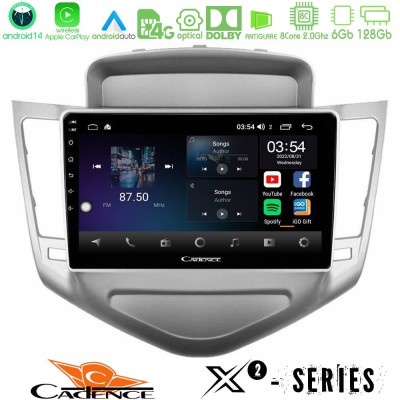 Cadence X2 Series 8Core Android14 6+128GB  Chevrolet Cruze 2009-2012 Navigation Multimedia Tablet 9