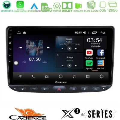 Cadence X2 Series 8Core Android14 6+128GB Fiat Punto/ Evo Navigation Multimedia Tablet 9