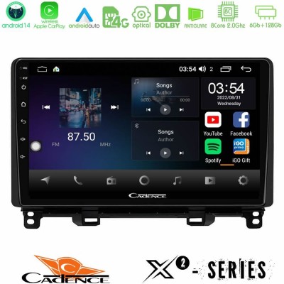 Cadence X2 Series 8Core Android14 6+128GB  Honda Jazz RHD 2021-2025 Navigation Multimedia Tablet 10