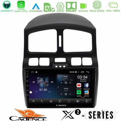 Cadence X2 Series 8Core Android14 6+128GB Hyundai Santa Fe 2000-2006 Navigation Multimedia Tablet 9
