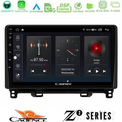 Cadence Z2 Series 8Core Android14 4+64GB  Honda Jazz RHD 2021-2025 Navigation Multimedia Tablet 10