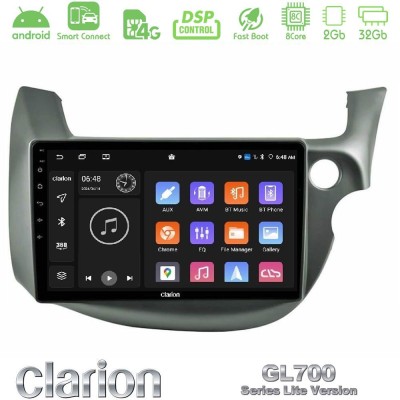 Clarion GL700 Lite Series 8Core Android ClarionOS 2+32GB Honda Jazz (Fit) 2009-2013 RHD Navigation Multimedia Tablet 10