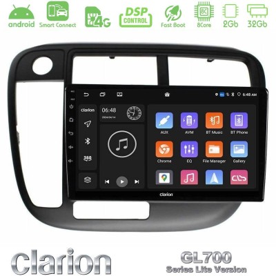 Clarion GL700 Lite Series 8Core Android ClarionOS 2+32GB Honda Civic 1995-2001 Navigation Multimedia Tablet 9