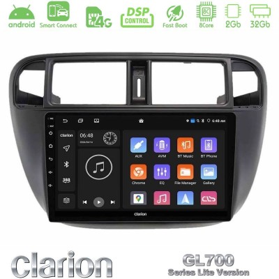 Clarion GL700 Lite Series 8Core Android ClarionOS 2+32GB Honda Civic 1995-2001 Navigation Multimedia Tablet 9