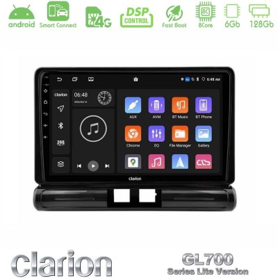Clarion GL700 Lite Series 8Core Android ClarionOS 6+128GB Citroen C3 2016-> Navigation Multimedia Tablet 9