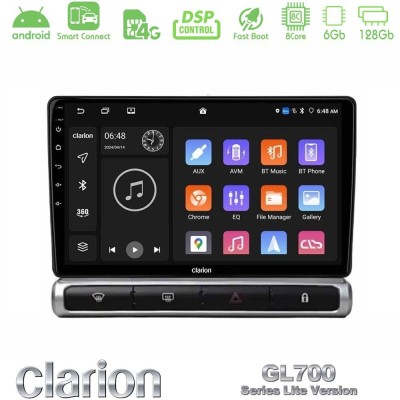 Clarion GL700 Lite Series 8Core Android ClarionOS 6+128GB Citroen C3 2016-> Navigation Multimedia Tablet 9