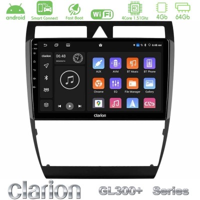 Clarion GL300+ Series 4Core Android ClarionOS 4+64GB  Audi A6 (C5) 1997-2004 Navigation Multimedia Tablet 9