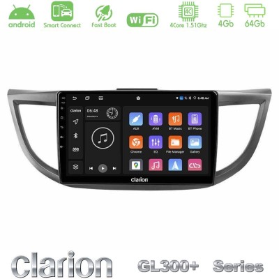 Clarion GL300+ Series 4Core Android ClarionOS 4+64GB  Honda CRV 2012-2017 Navigation Multimedia Tablet 9