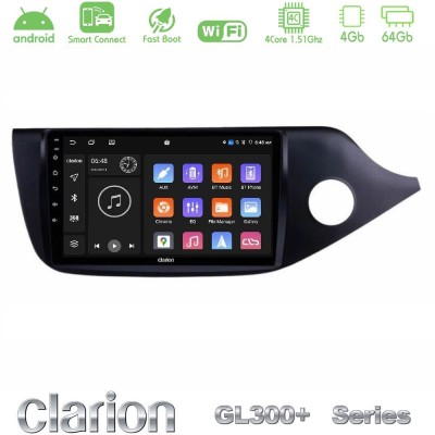 Clarion GL300+ Series 4Core Android ClarionOS 4+64GB Kia Cee’d/ProCeed 2013-2017 RHD Navigation Multimedia Tablet 9