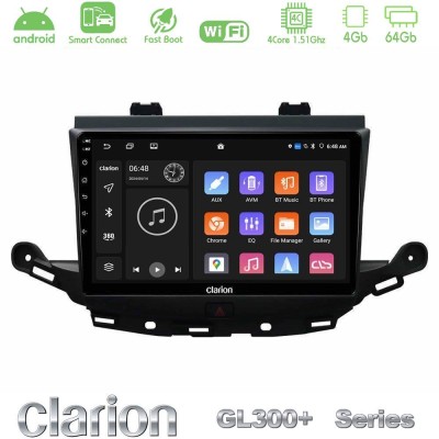 Clarion GL300+ Series 4Core Android ClarionOS 4+64GB  Opel Astra K 2015-2019 Navigation Multimedia Tablet 9