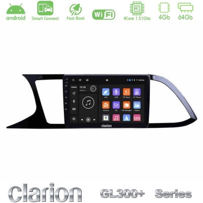 Clarion GL300+ Series 4Core Android ClarionOS 4+64GB  Seat Leon 2013 – 2019 Navigation Multimedia Tablet 9
