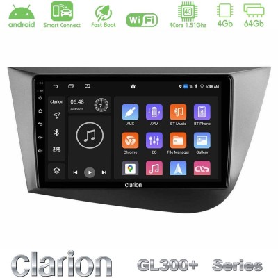 Clarion GL300+ Series 4Core Android ClarionOS 4+64GB  Seat Leon Navigation Multimedia Tablet 9