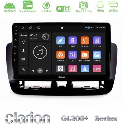 Clarion GL300+ Series 4Core Android ClarionOS 4+64GB  Seat Ibiza 2012-2015 Navigation Multimedia Tablet 9