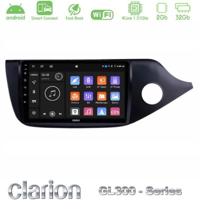 Clarion GL300 Series 4Core Android ClarionOS 2+32GB Kia Cee’d/ProCeed 2013-2017 RHD Navigation Multimedia Tablet 9
