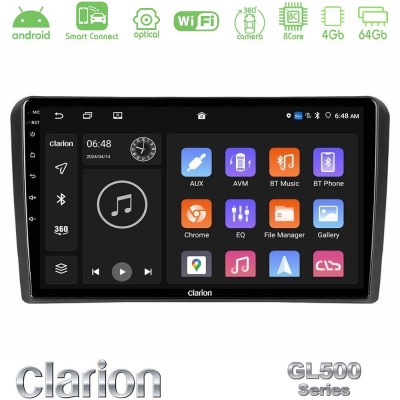 Clarion GL500 Series 8Core Android ClarionOS 4+64GB  Audi A3 8P Navigation Multimedia Tablet 9