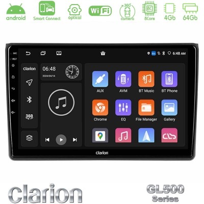 Clarion GL500 Series 8Core Android ClarionOS 4+64GB  Audi A4 B7 Navigation Multimedia Tablet 9