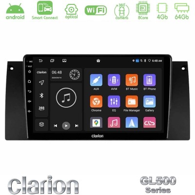 Clarion GL500 Series 8Core Android ClarionOS 4+64GB  BMW 5 Series  (E39) / X5 (E53) Navigation Multimedia Tablet 9
