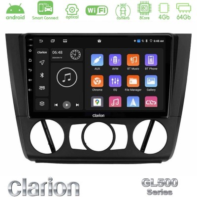 Clarion GL500 Series 8Core Android ClarionOS 4+64GB  BMW 1Series  E81/E82/E87/E88 (MANUAL A/C) Navigation Multimedia Tablet 9