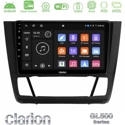 Clarion GL500 Series 8Core Android ClarionOS 4+64GB  BMW 1Series  E81/E82/E87/E88 (AUTO A/C) Navigation Multimedia Tablet 9