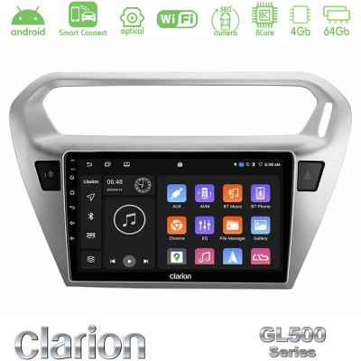 Clarion GL500 Series 8Core Android ClarionOS 4+64GB  Citroën C-Elysée / Peugeot 301 Navigation Multimedia Tablet 9