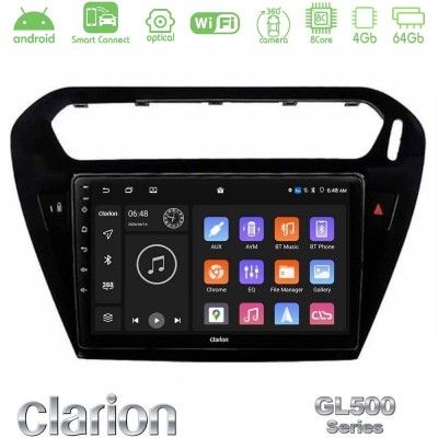 Clarion GL500 Series 8Core Android ClarionOS 4+64GB  Citroen C-Elysee / Peugeot 301 Navigation Multimedia Tablet 9