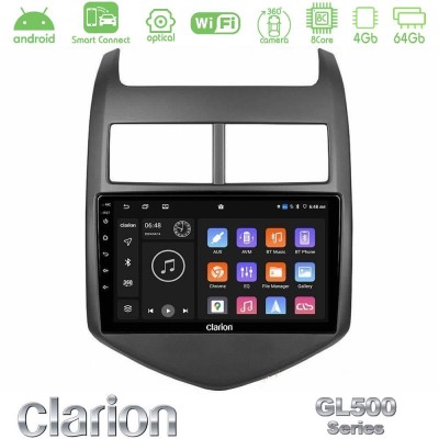Clarion GL500 Series 8Core Android ClarionOS 4+64GB  Chevrolet Aveo 2011-2017 Navigation Multimedia Tablet 9